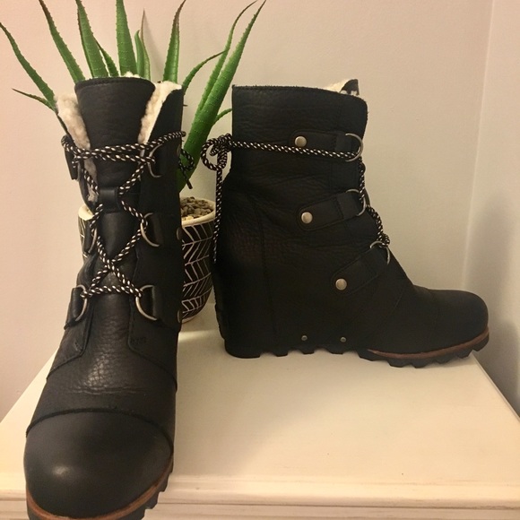 Sorel Joan Of Arctic Wedge Shearling Boots 9.5 - Picture 3 of 8